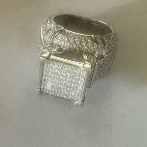 Princess cut ring in plata 9.25 size 7